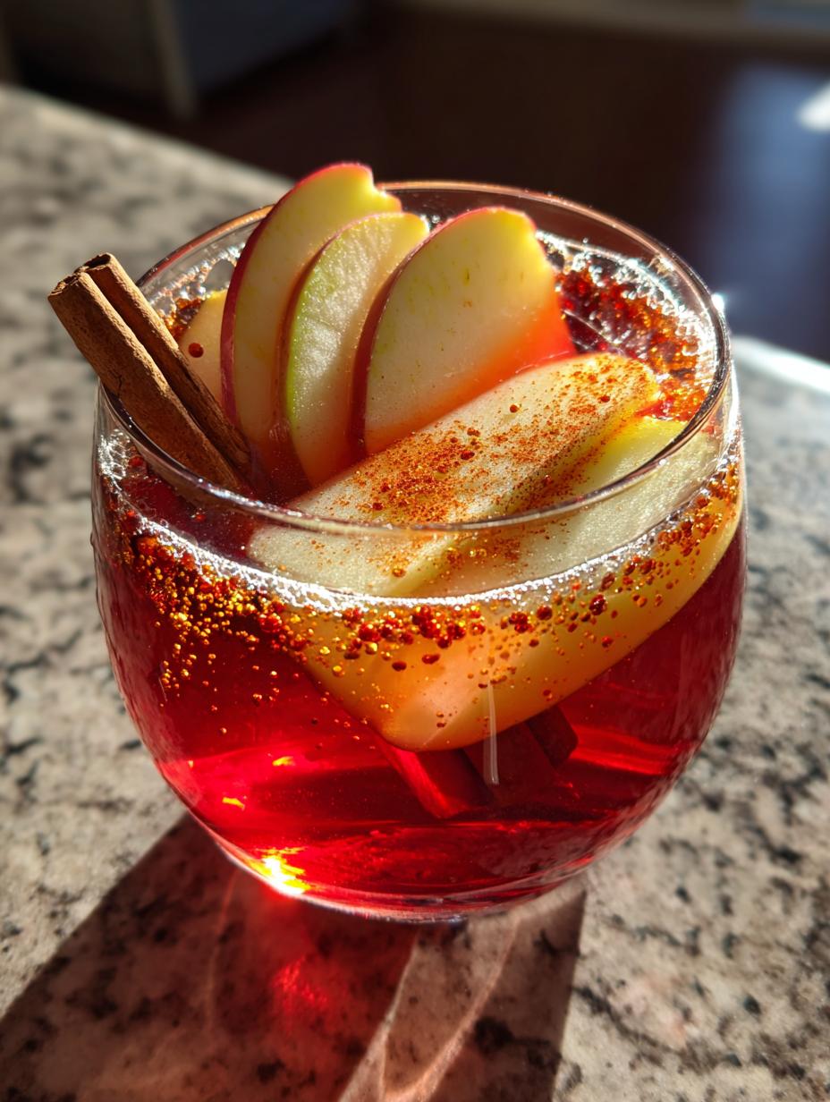 holiday spiced apple punch mocktail recipe - detail 1