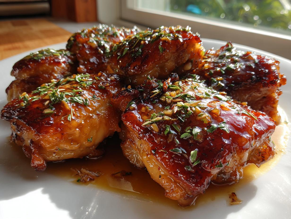 honey garlic chicken crock pot thighs easy recipes