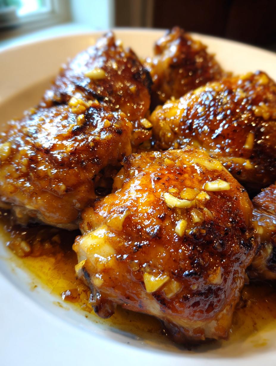 honey garlic chicken thighs in crock pot