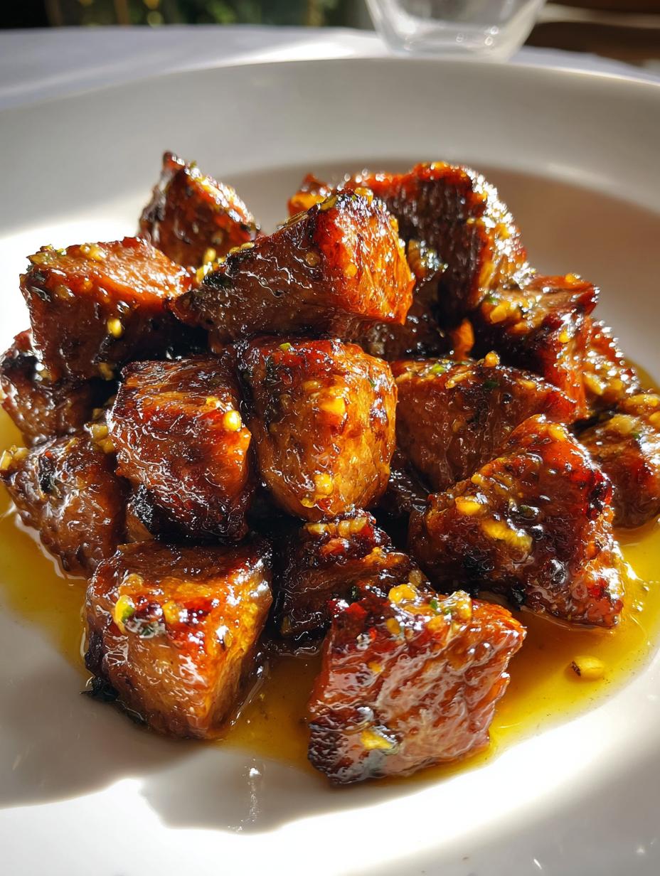 honey garlic steak bites