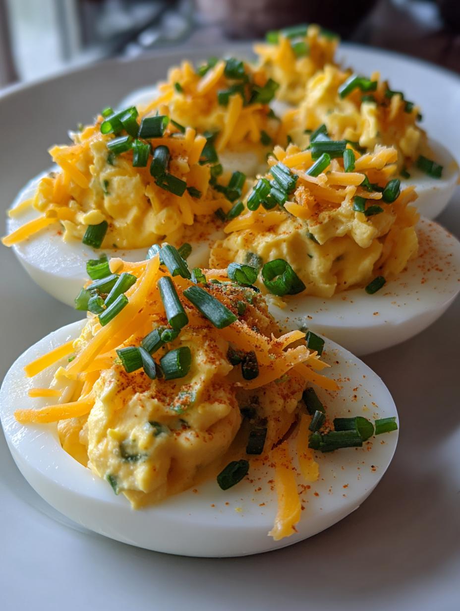 jalapeno popper deviled eggs - detail 1