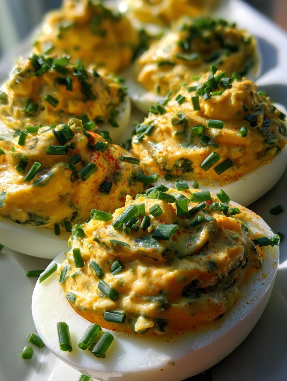 jalapeno popper deviled eggs - detail 1