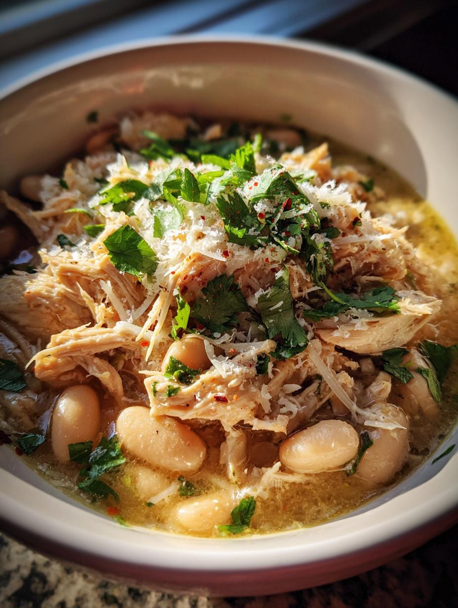 keto white chicken chili - detail 1