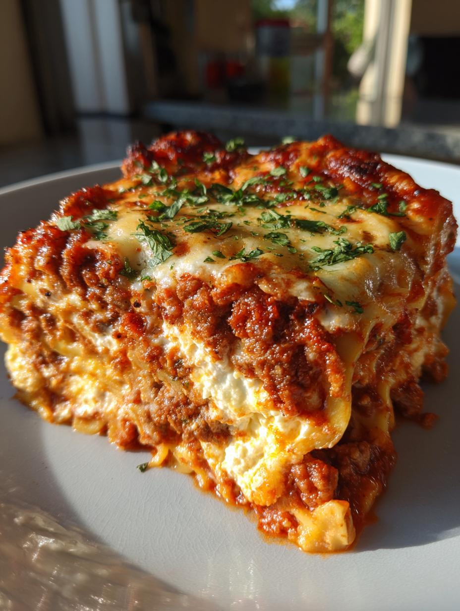 lasagna casserole with ricotta - detail 1