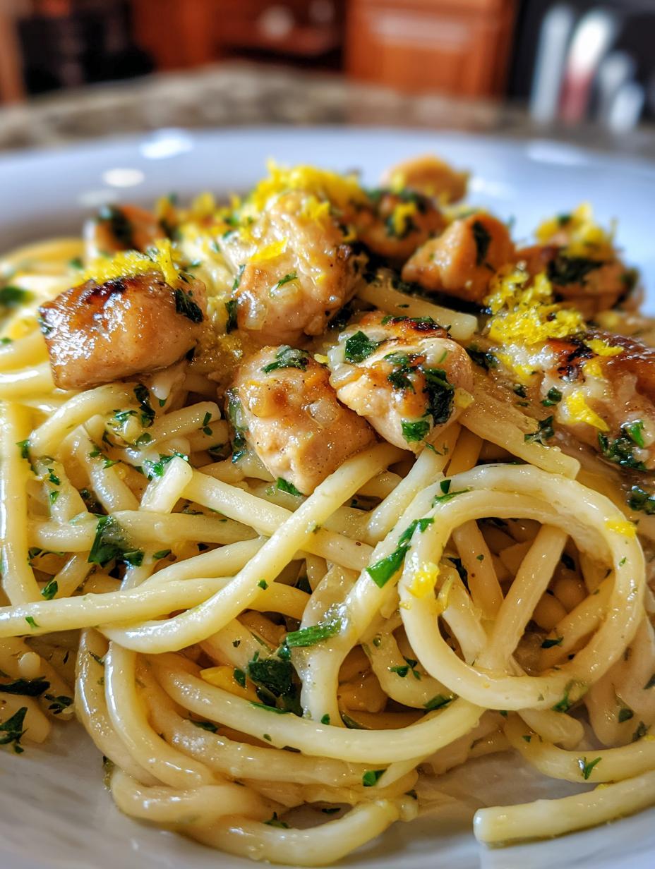 lemon chicken pasta - detail 1
