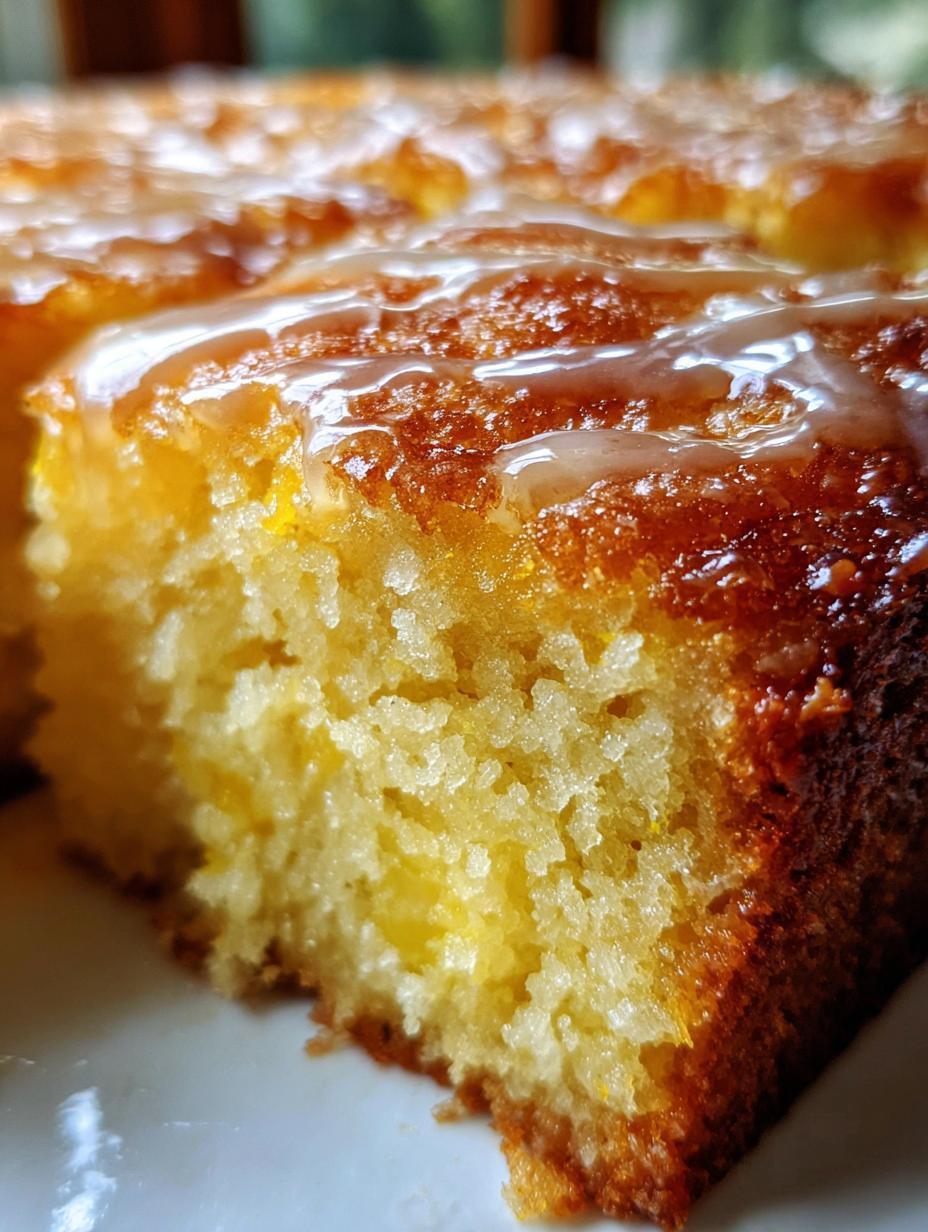 lemon dump cake - detail 1