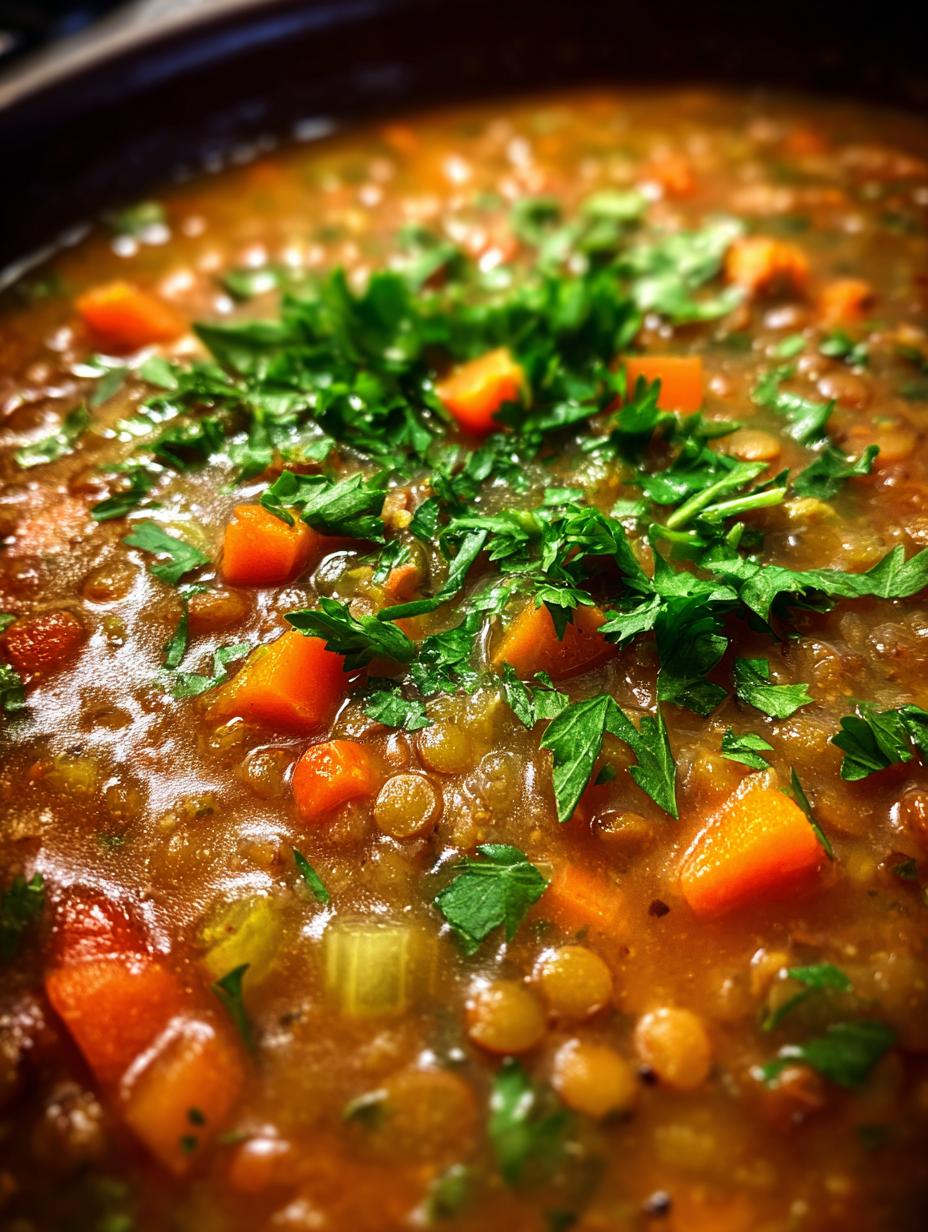 lentil recipes soup - detail 1