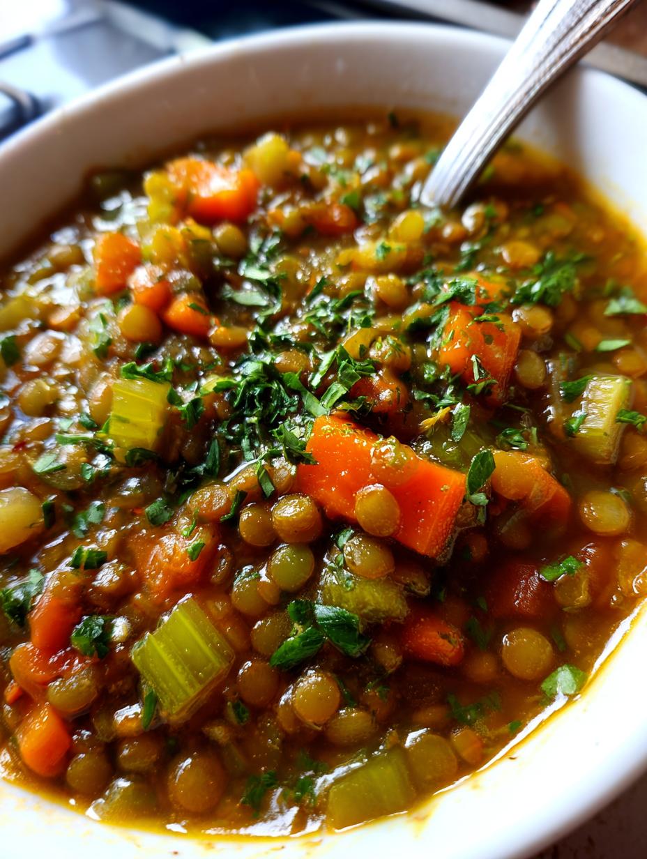 lentil recipes soup - detail 1