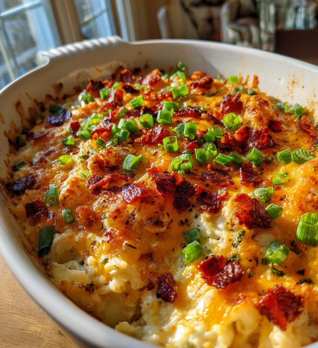 loaded potato ranch chicken casserole - detail 1