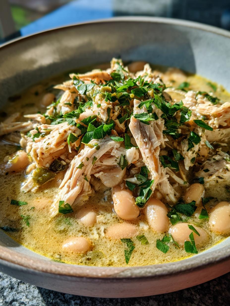low carb white chicken chili - detail 1