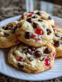 maraschino cherry chocolate chip cookies delight