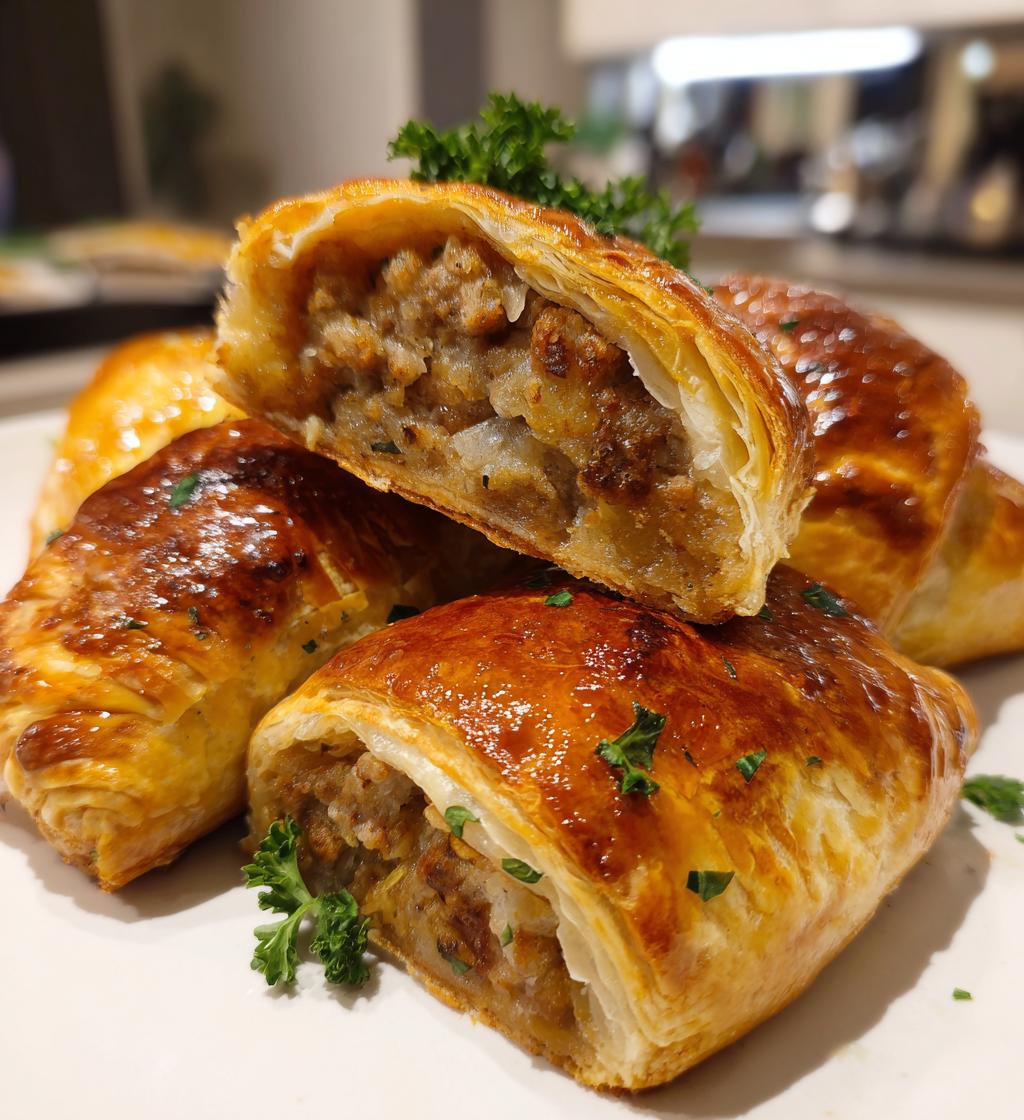 minced crocodile sausage rolls - detail 1