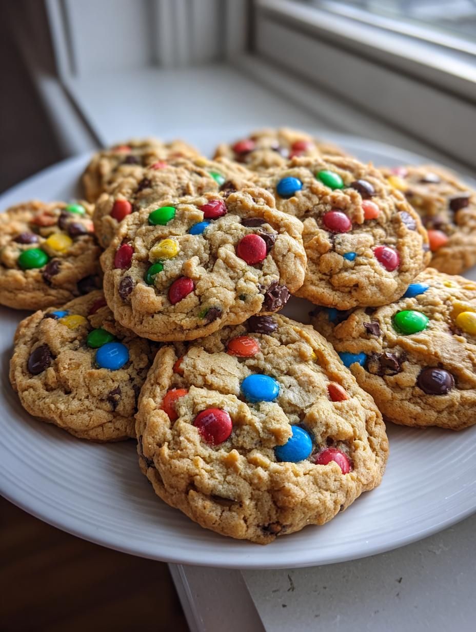 m&m monster cookies - detail 1