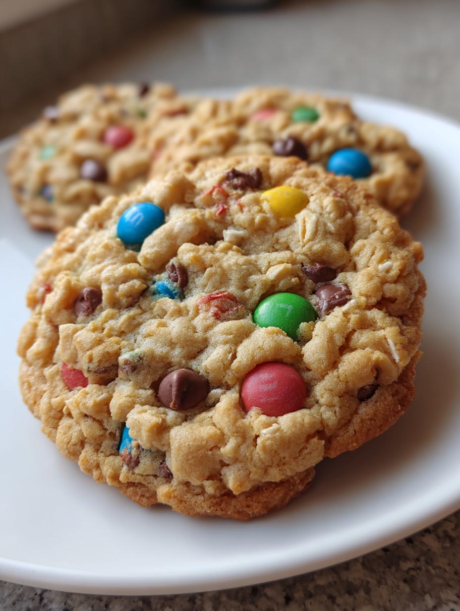 m&m monster cookies - detail 1