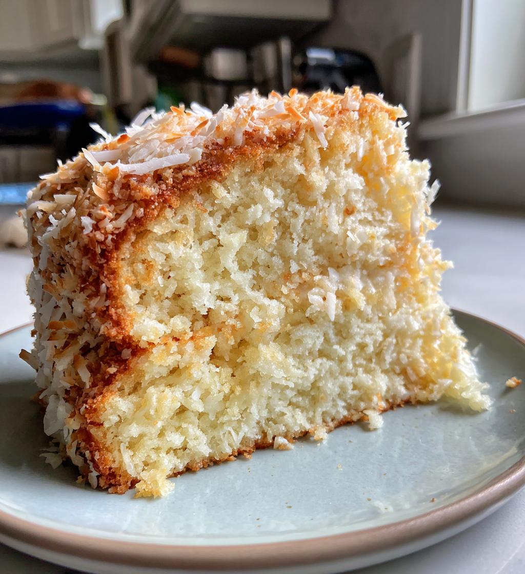 moist coconut cake - detail 1