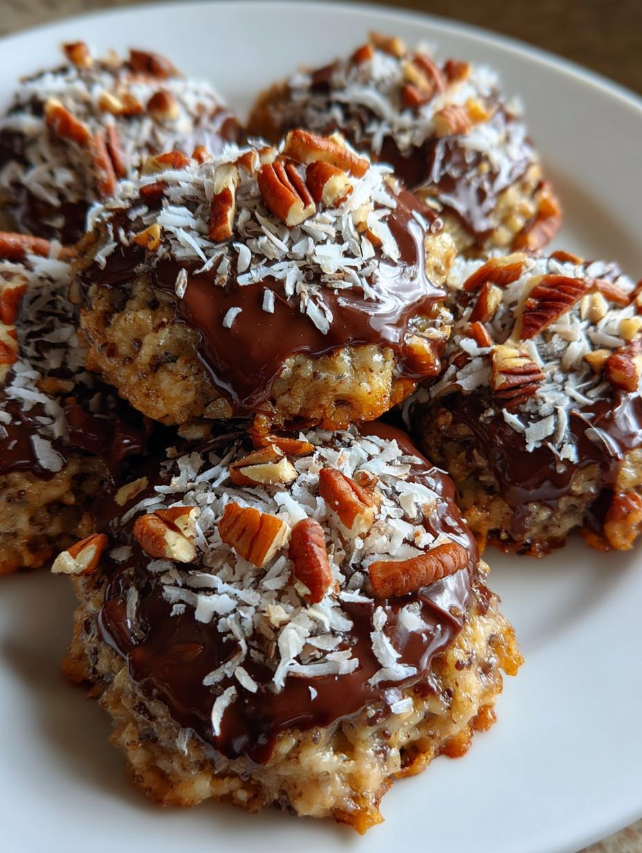 no bake pecan coconut praline cookies - detail 1