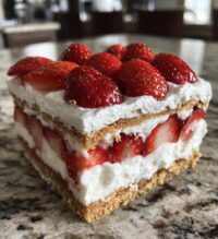 no bake strawberry lasagna