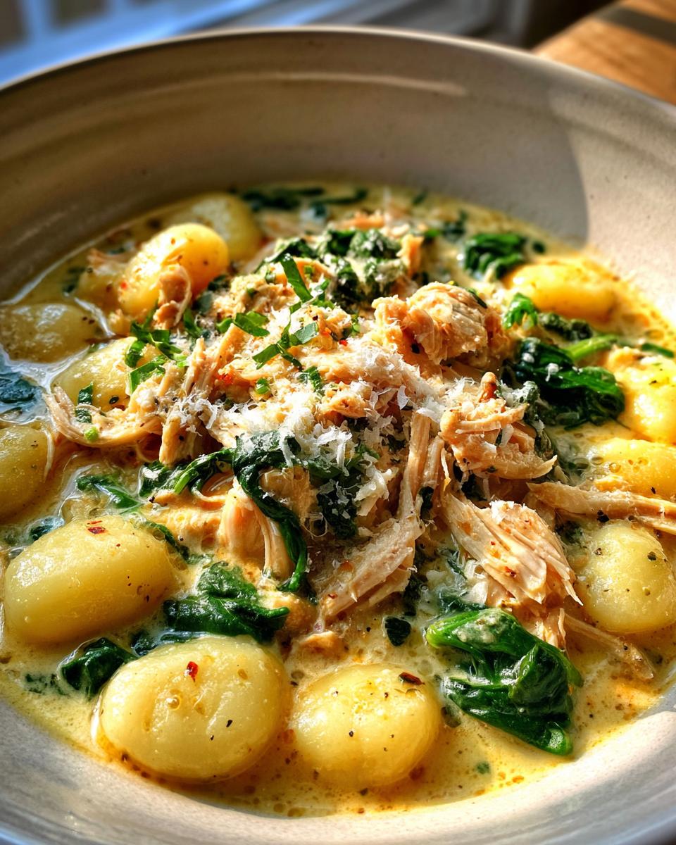 olive garden chicken gnocchi - detail 1