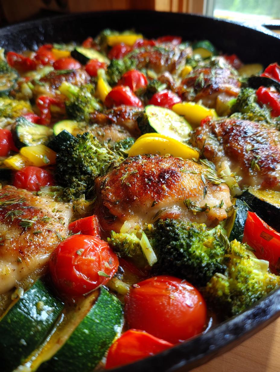 one-pan lemon garlic chicken & veggies - detail 1