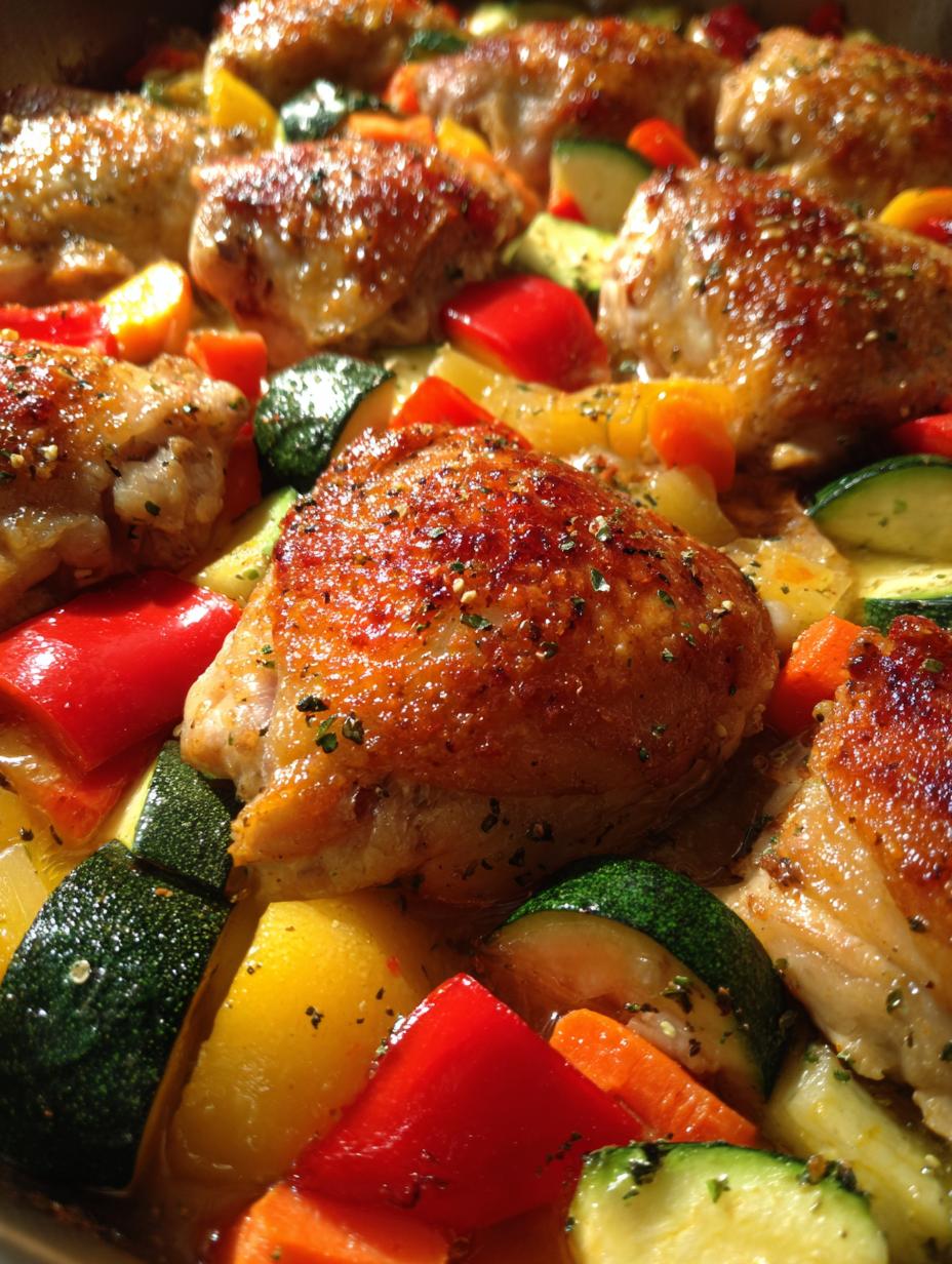 one-pan lemon garlic chicken & veggies - detail 1