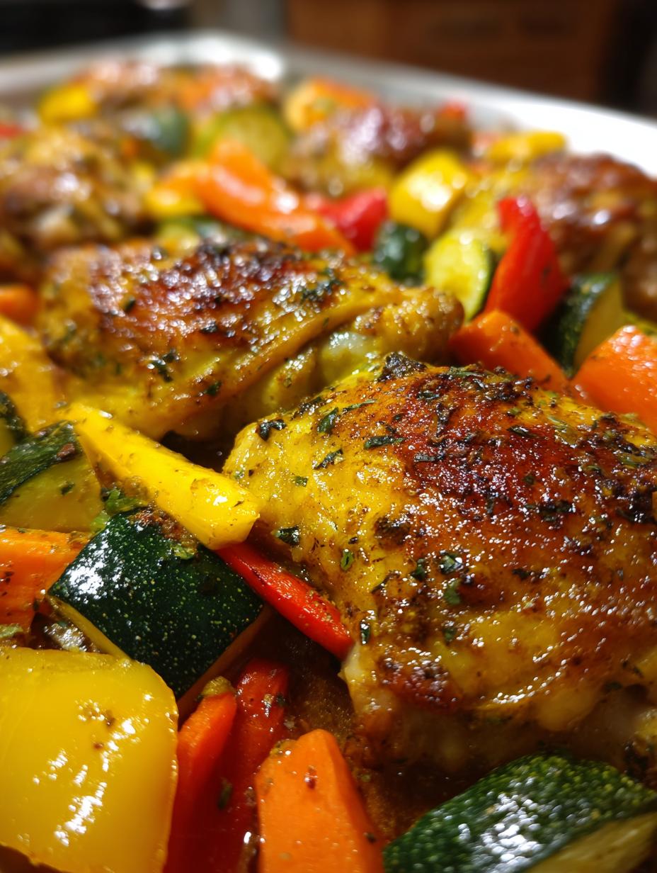 one-pan lemon garlic chicken & veggies