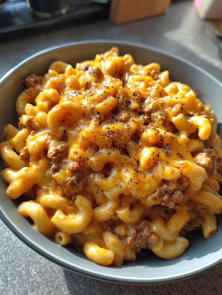 one pot cheeseburger macaroni