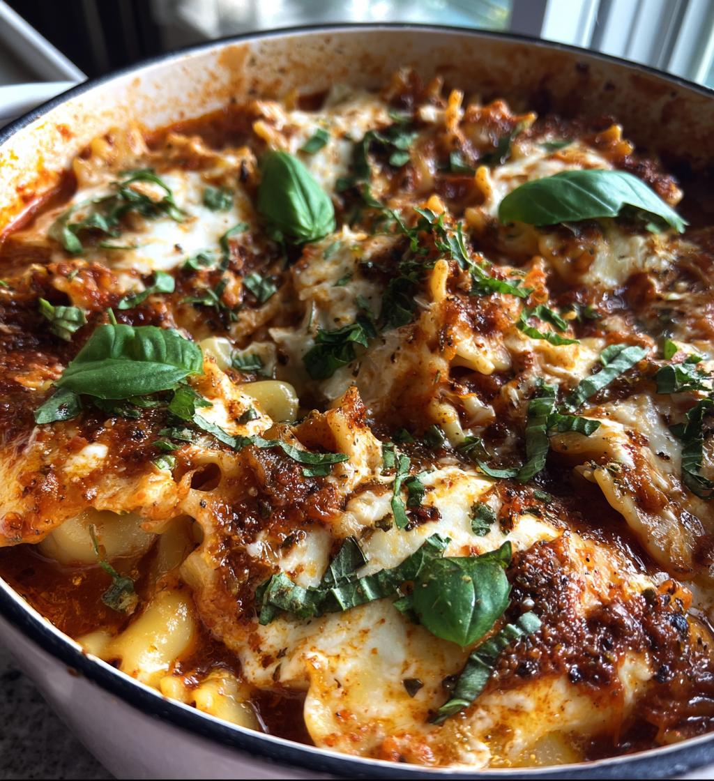 one-pot lasagna soup - detail 1