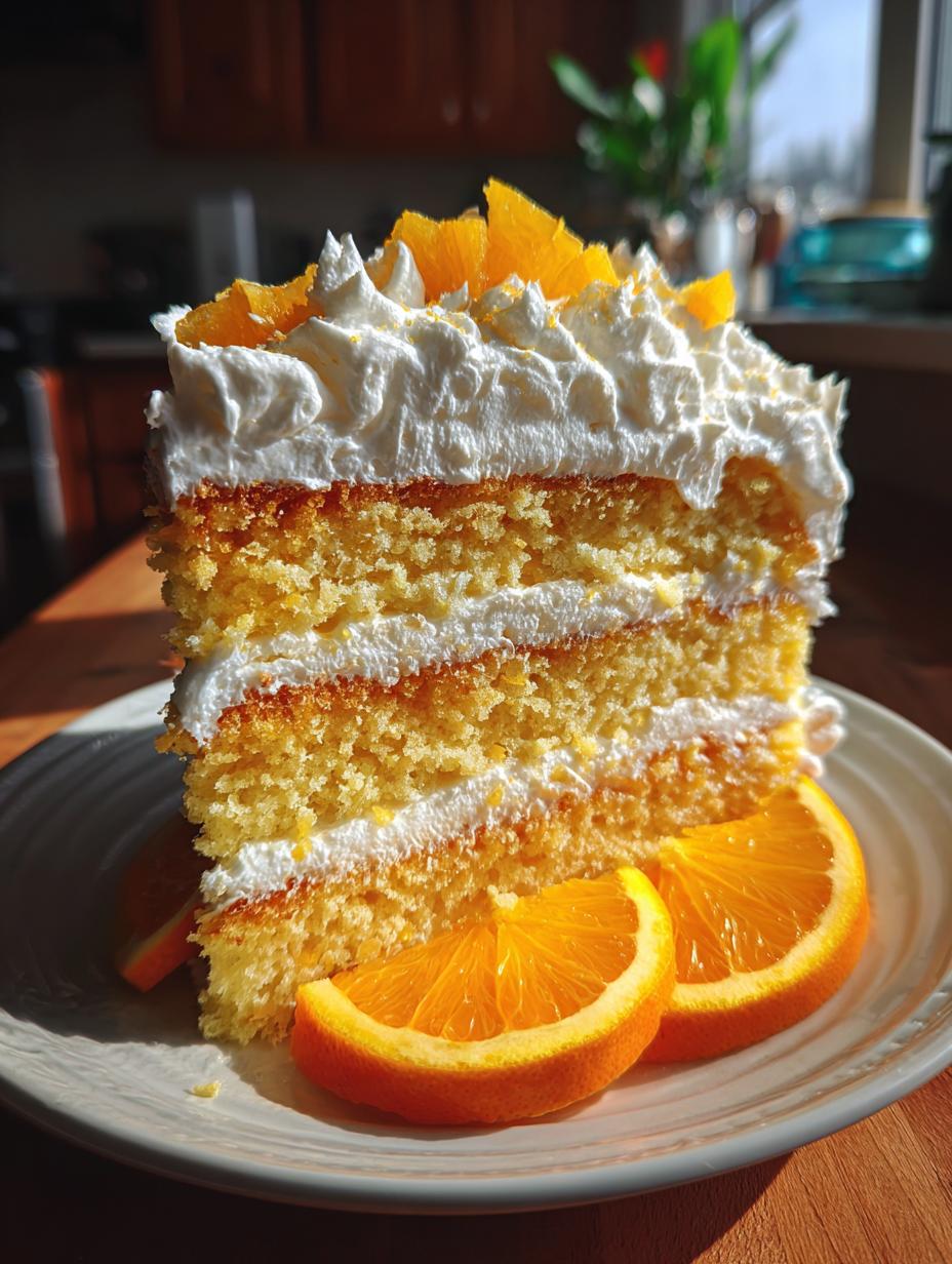 orange creamsicle cake - detail 1