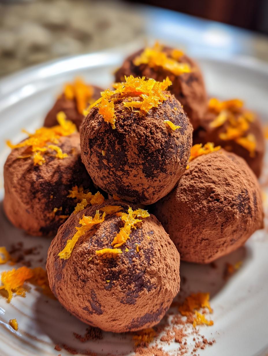 orange truffles - detail 1