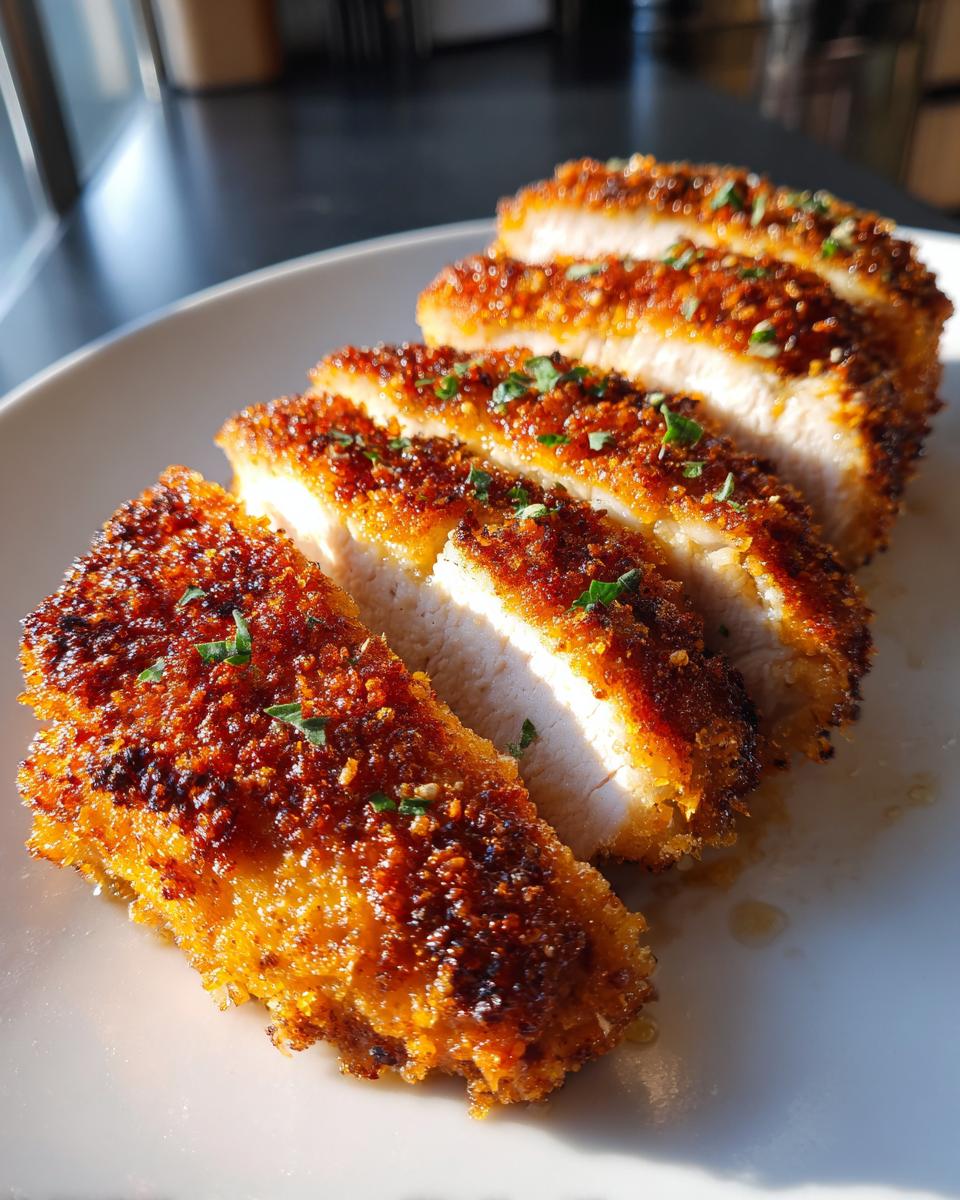 parmesan crusted chicken - detail 1