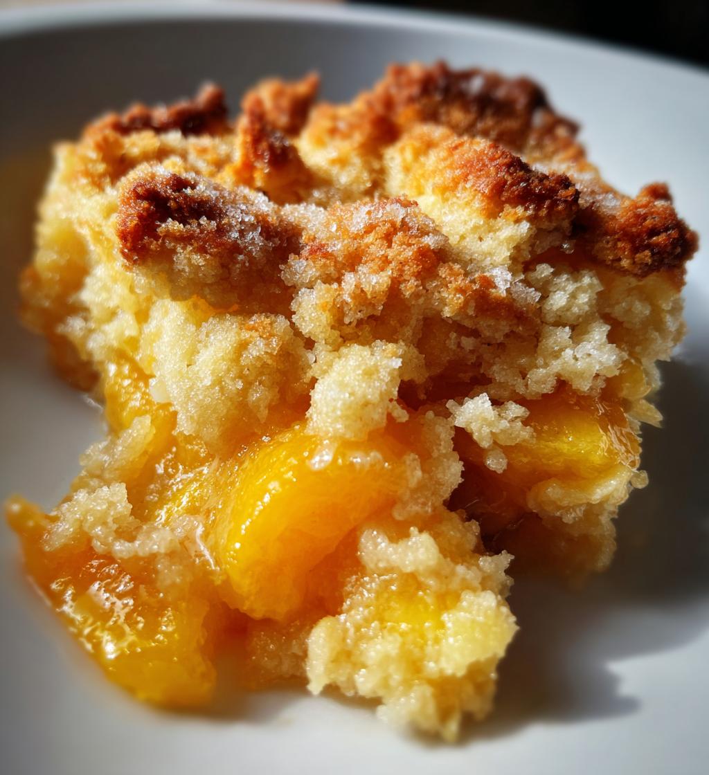 peach cobbler three ingredient