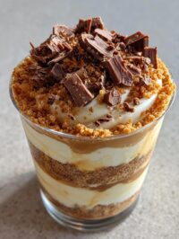 peanut butter cheesecake in a cup