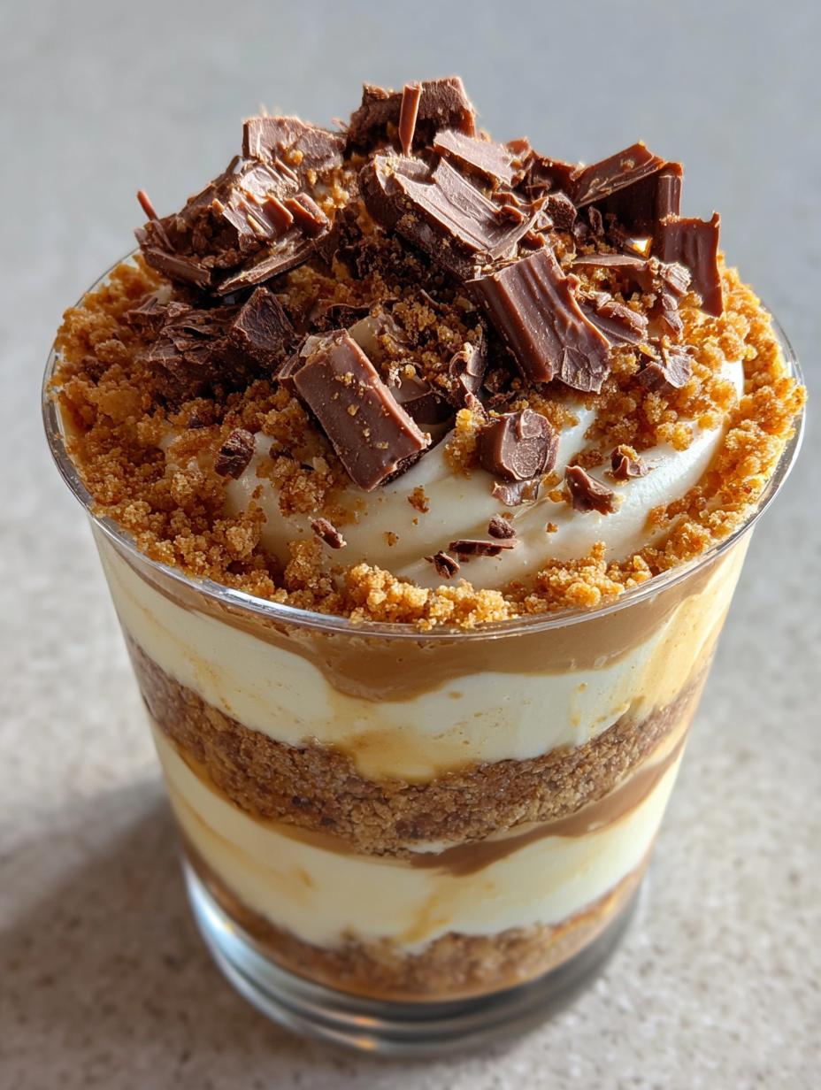 peanut butter cheesecake in a cup