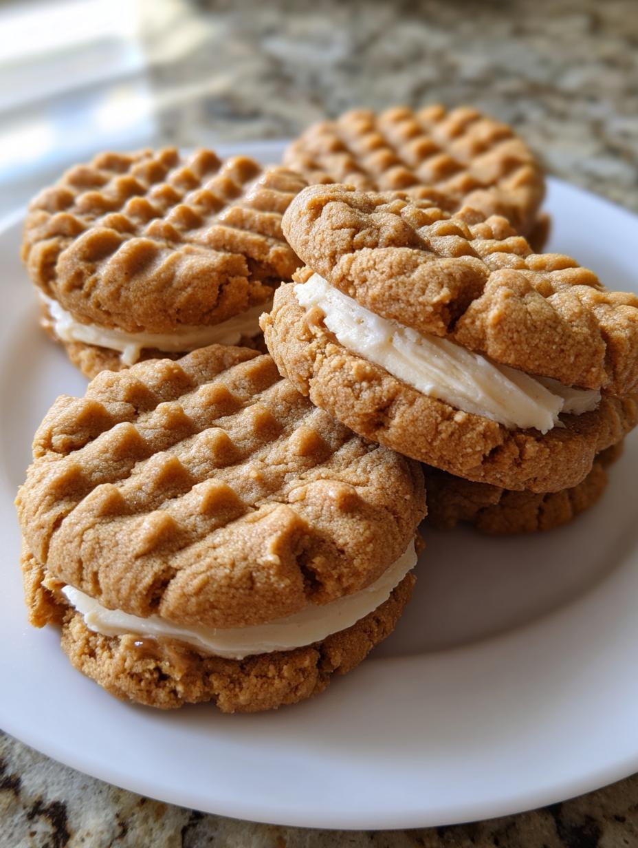 peanut butter sandwich cookies - detail 1