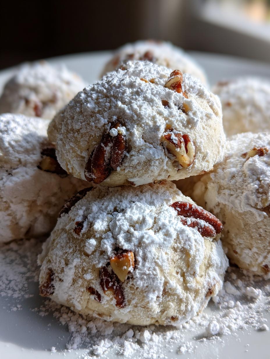 pecan snowball cookies - detail 1