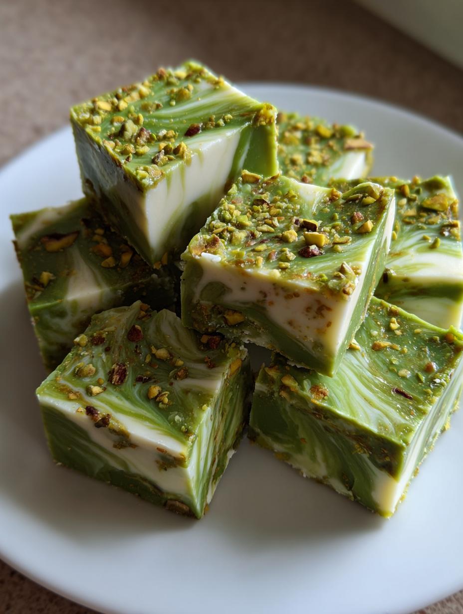 pistachio swirl fudge - detail 1