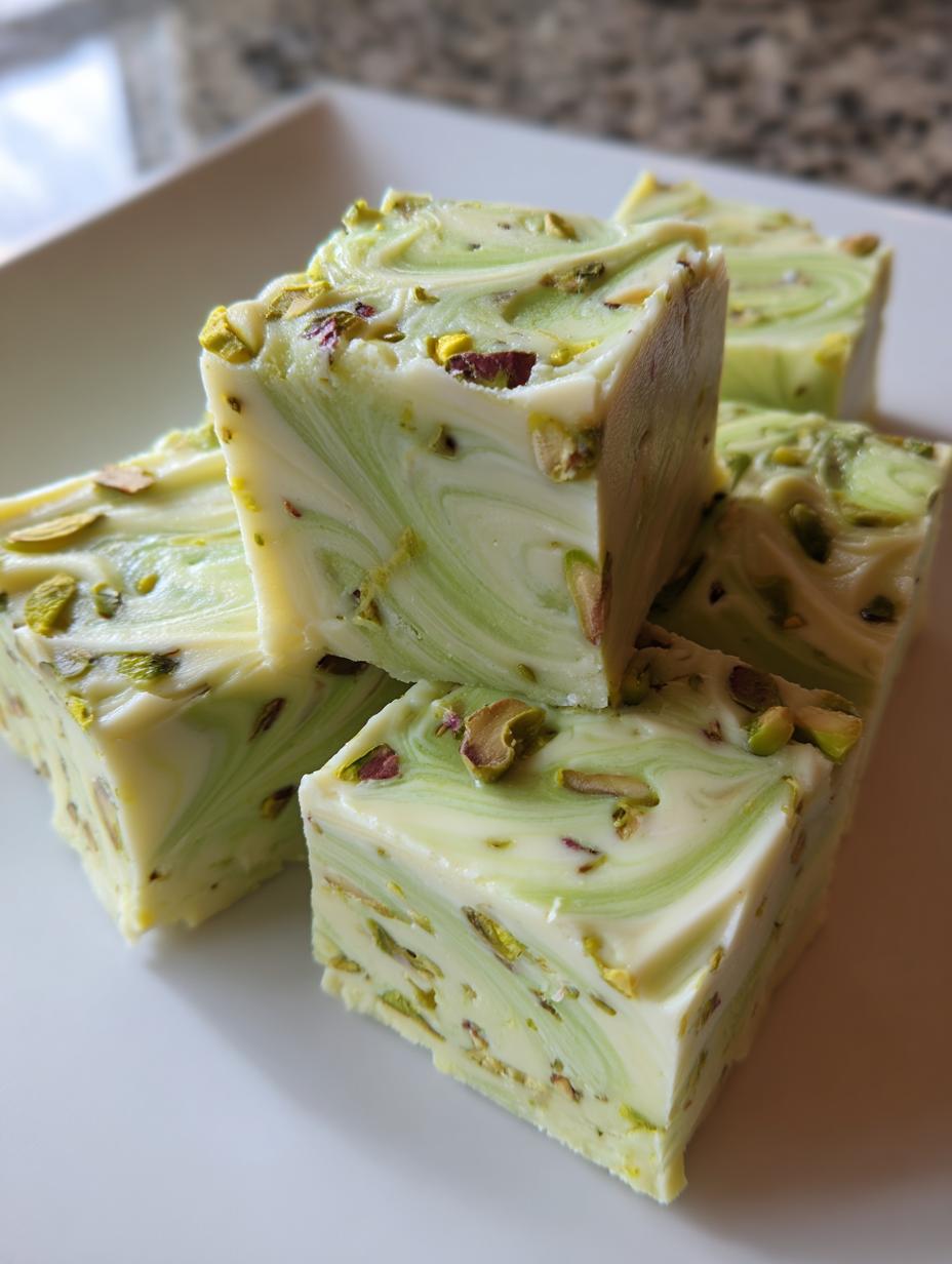 pistachio swirl fudge