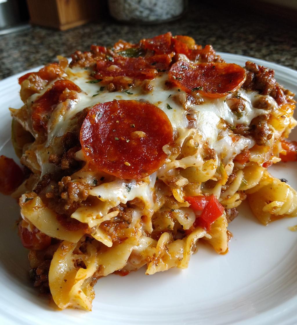 pizza casserole - detail 1