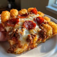 pizza tator tot hotdish