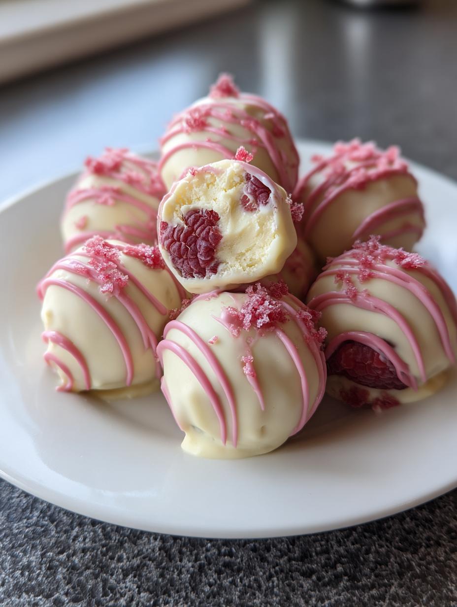 raspberry cheesecake balls