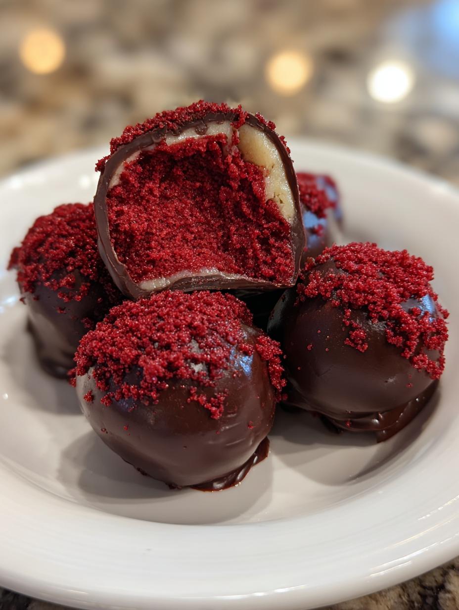 red velvet cheesecake balls - detail 1