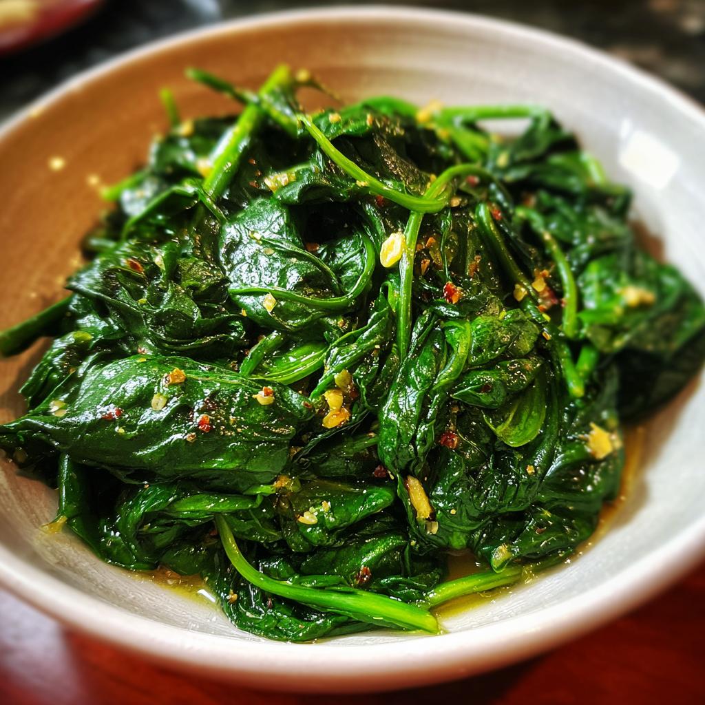 sauteed spinach - detail 1