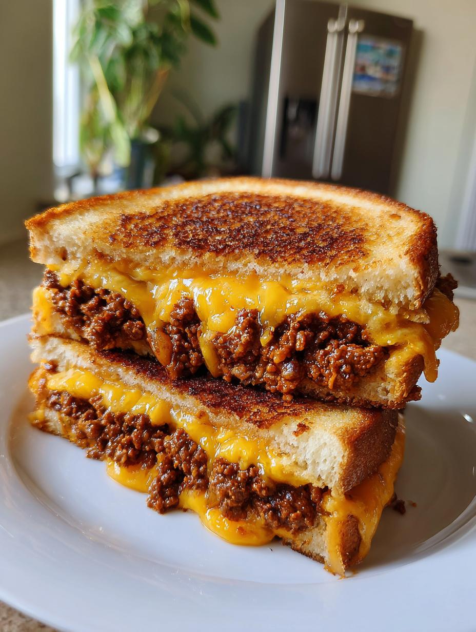 sloppy joe grilled cheese - detail 1