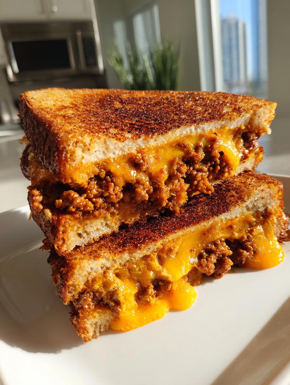 sloppy joe grilled cheese