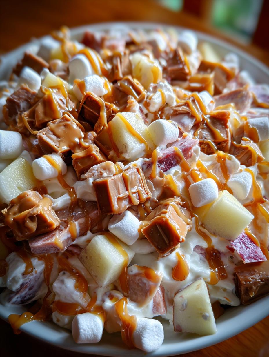 snickers salad - detail 1