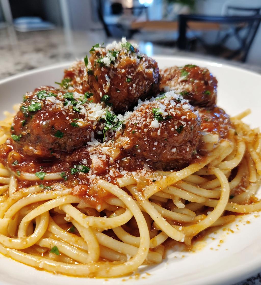 spaghetti and meatballs - detail 1