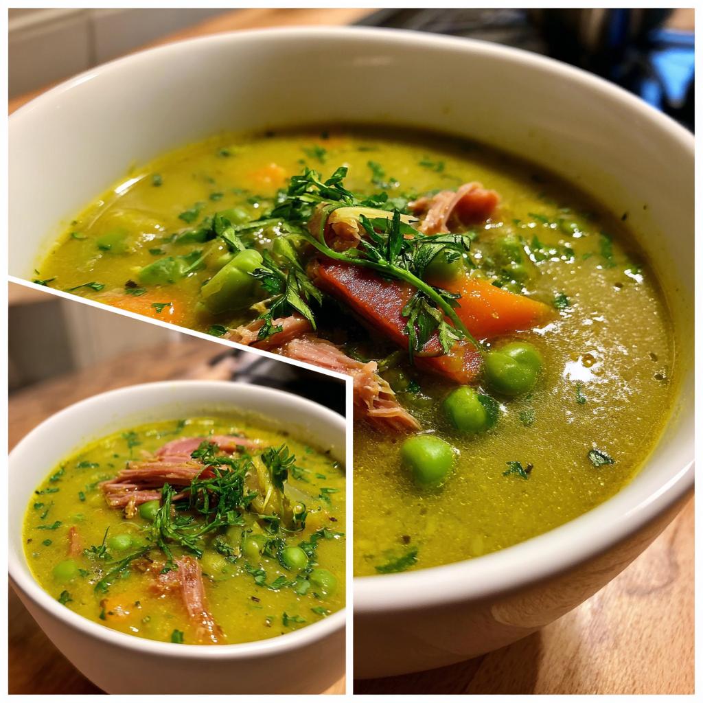 split pea soup - detail 1