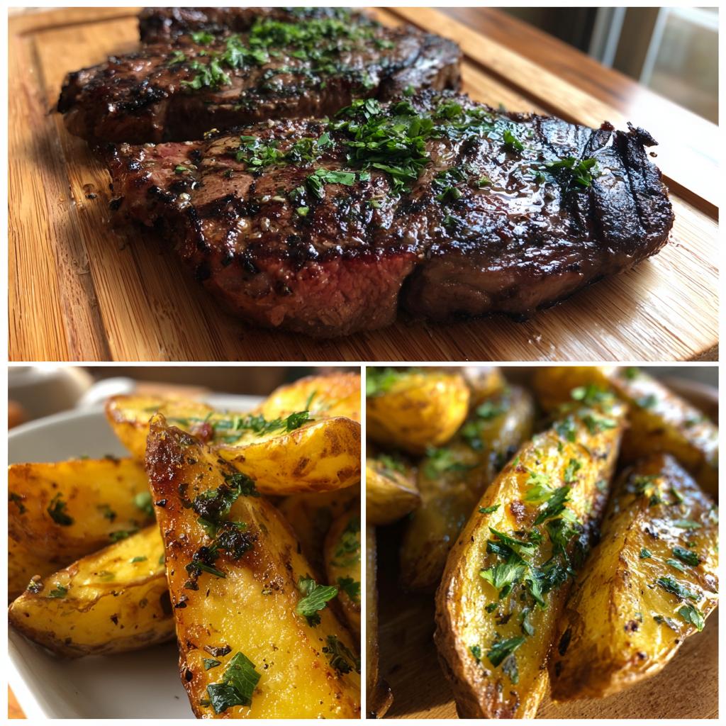 steak and potatoes - detail 1