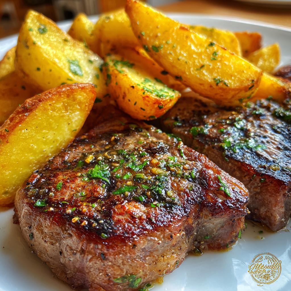 steak and potatoes