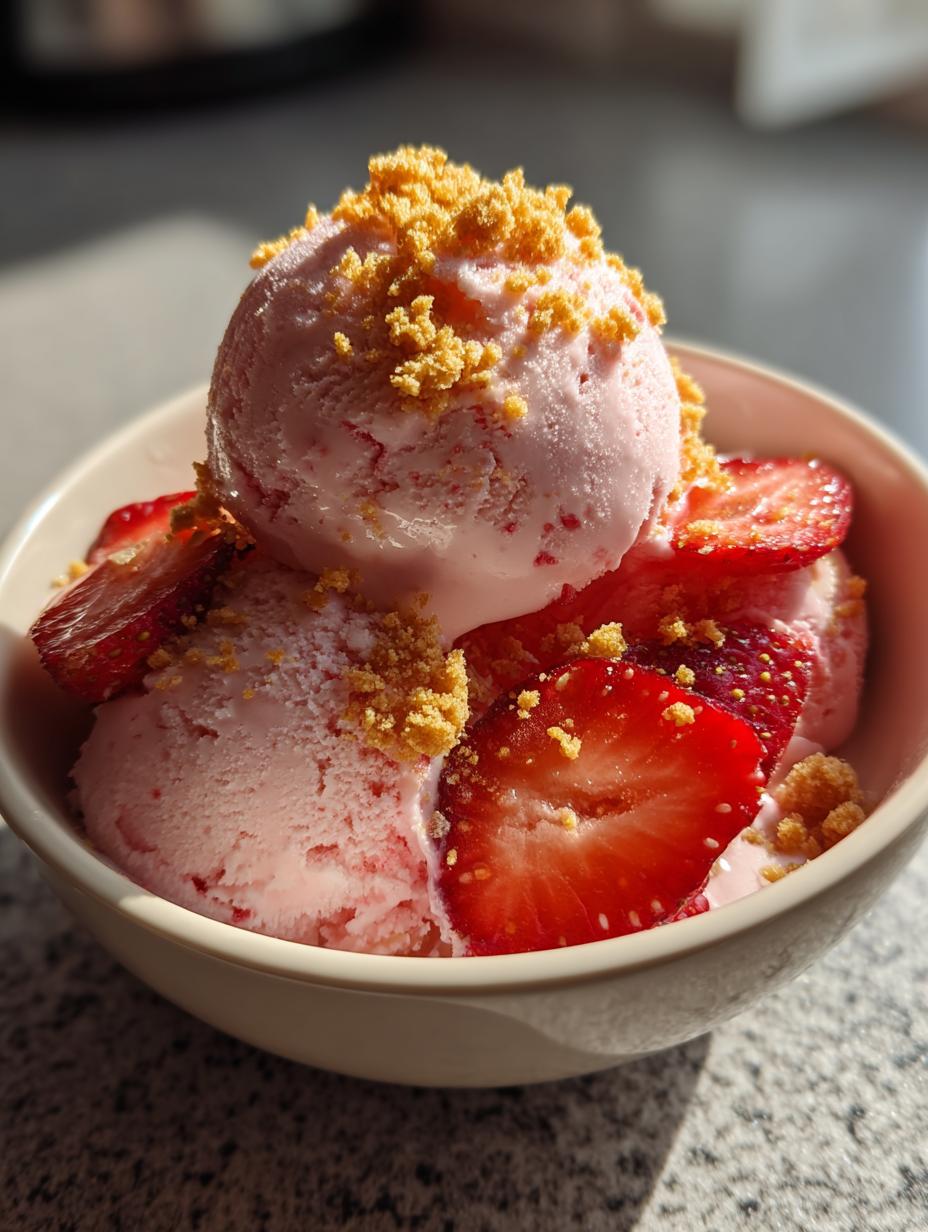 strawberry cheesecake ice cream - detail 1